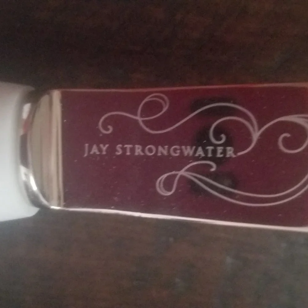 WOW RARE JAY STRONGWATER MODERN WHITE MARBLE CHEESE SERVING BUTTER SILVER KNIFE